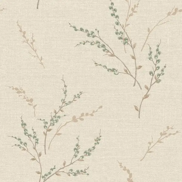 Carmella Tree Wallpaper - Green Sample 1