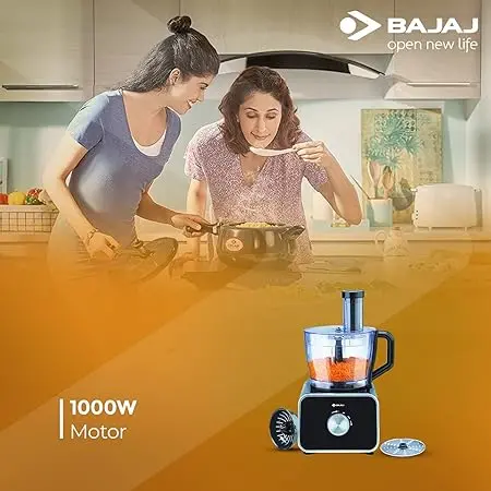 Bajaj Fx-1000 Dlx 1000 Watts Food Processor And Mixer Grinder With 9 Attachments (Black) 1