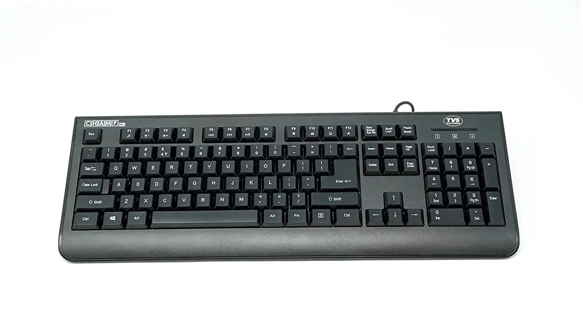 Tvs Electronics Champ Heavy Duty Membrane Wired Keyboard, With Rugged Body, 1