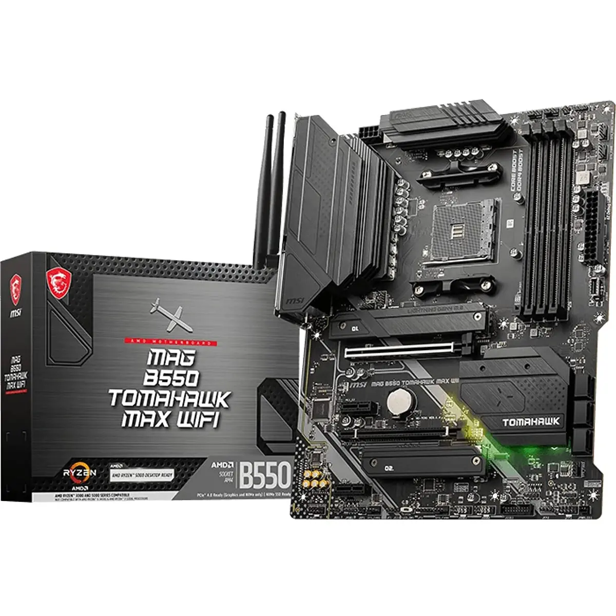 Msi Mag B550 Tomahawk Max Wifi Motherboard Supports Amd Ryzen 5000 Series, 5000 G-Series, 4000G-Series, And 3000 Series Processors 1