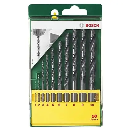 Bosch 2607019442 Hss-R 10Pcs Metal Drill Bit Set 1