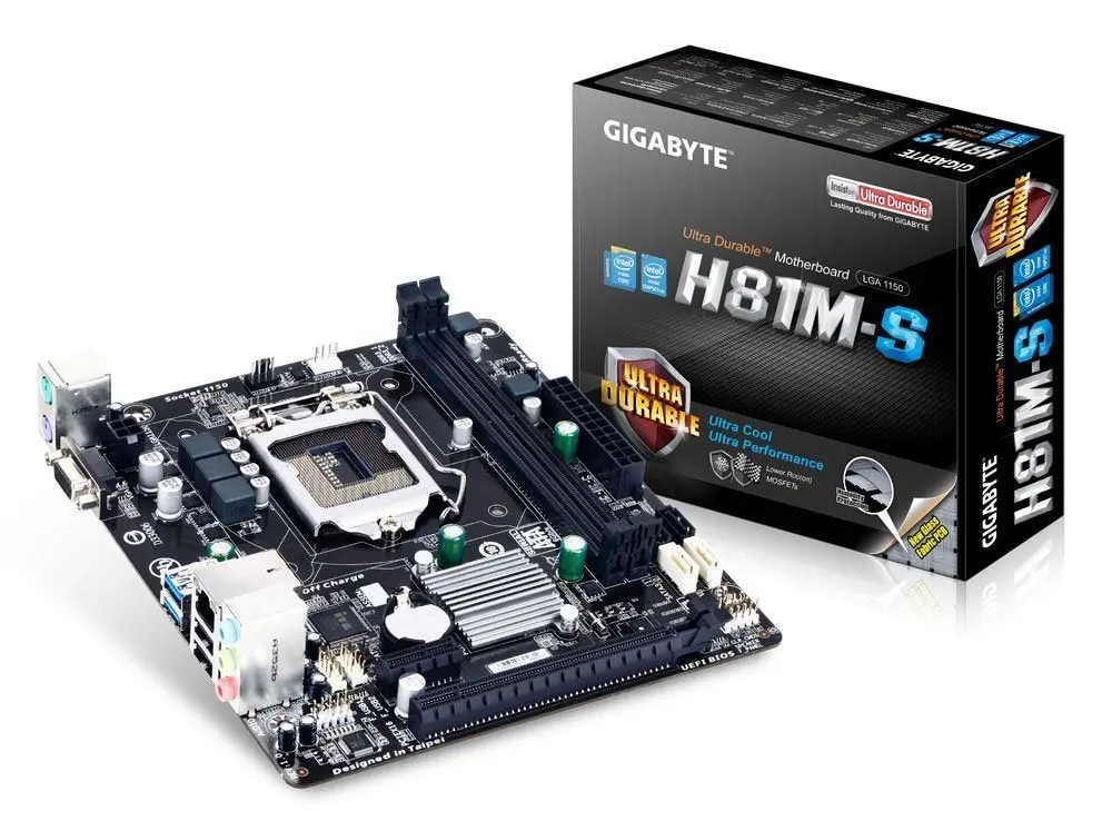 Gigabyte Ga-H81m-S Lga 1150 Ultra Durable Motherboard Intel 4Th Generation Intel Core Processors, Cpu Socket - Lga 1150, Chipset - Intel H81 Chipset 1