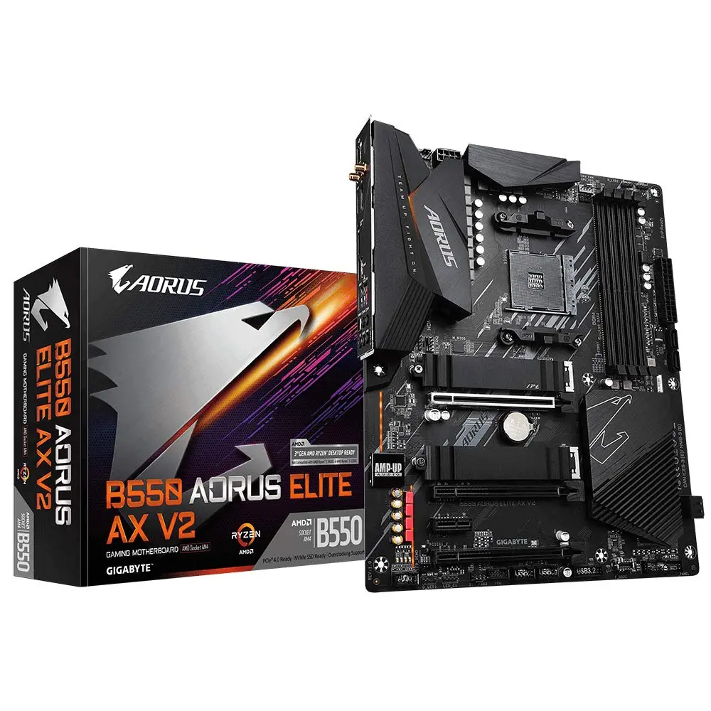 Gigabyte B550 Aorus Elite Ax V2 (Wi-Fi) Motherboard Supports 3Rd Gen Amd Ryzen Processors 1