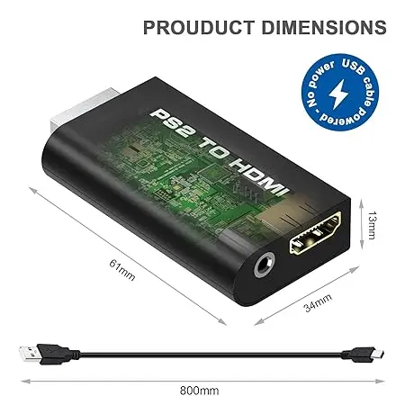 Ps2 To Hdmi Converter Adapter, Rybozen Video Converter 1