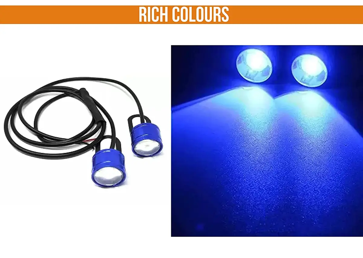 Theautokart 3 Led Flash Strobe Light Led Strobe Flash Warning Brake Light Lamp Compatible For All Motorcycle Light For Bike , Car And Suv Super Bright Spot Beam Red Pack Of 2 6Watt Each. (Blue) 4