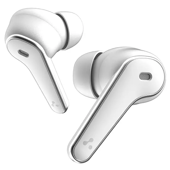 Ambrane Dots Dew True Wireless In Ear Earbuds With Up To 30 Hrs Playtime, Environmental Noise Cancellation, Latest Bluetooth V5.2, 10Mm Drivers With Boostedbass, Lightweight, Ipx4 Splash Proof (White) 1