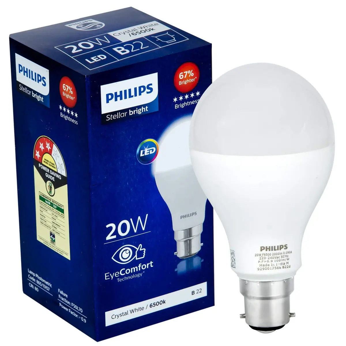 Philips Stellar Bright 20-Watt B22 Led Bulb (Cool Day Light/Crystal White), Pack Of 1 1