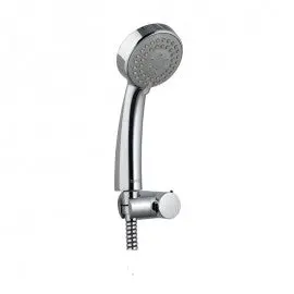 Essco Hand Shower Pack  Multi Flow 80Mm Round Shape Hand Shower With 1.5M Long Spirochrome Flex Hose & Wall Bracket Sae-Chr-1931Sh555 1