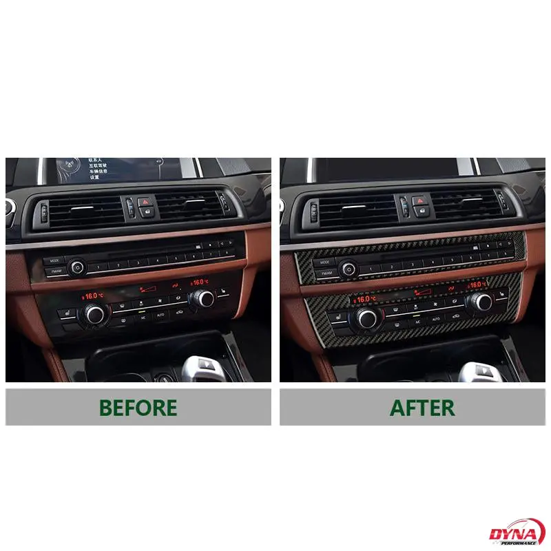 Dynacarbon™️ Carbon Fiber Center Control Frame Trim Overlay For Bmw F10 5 Series 2