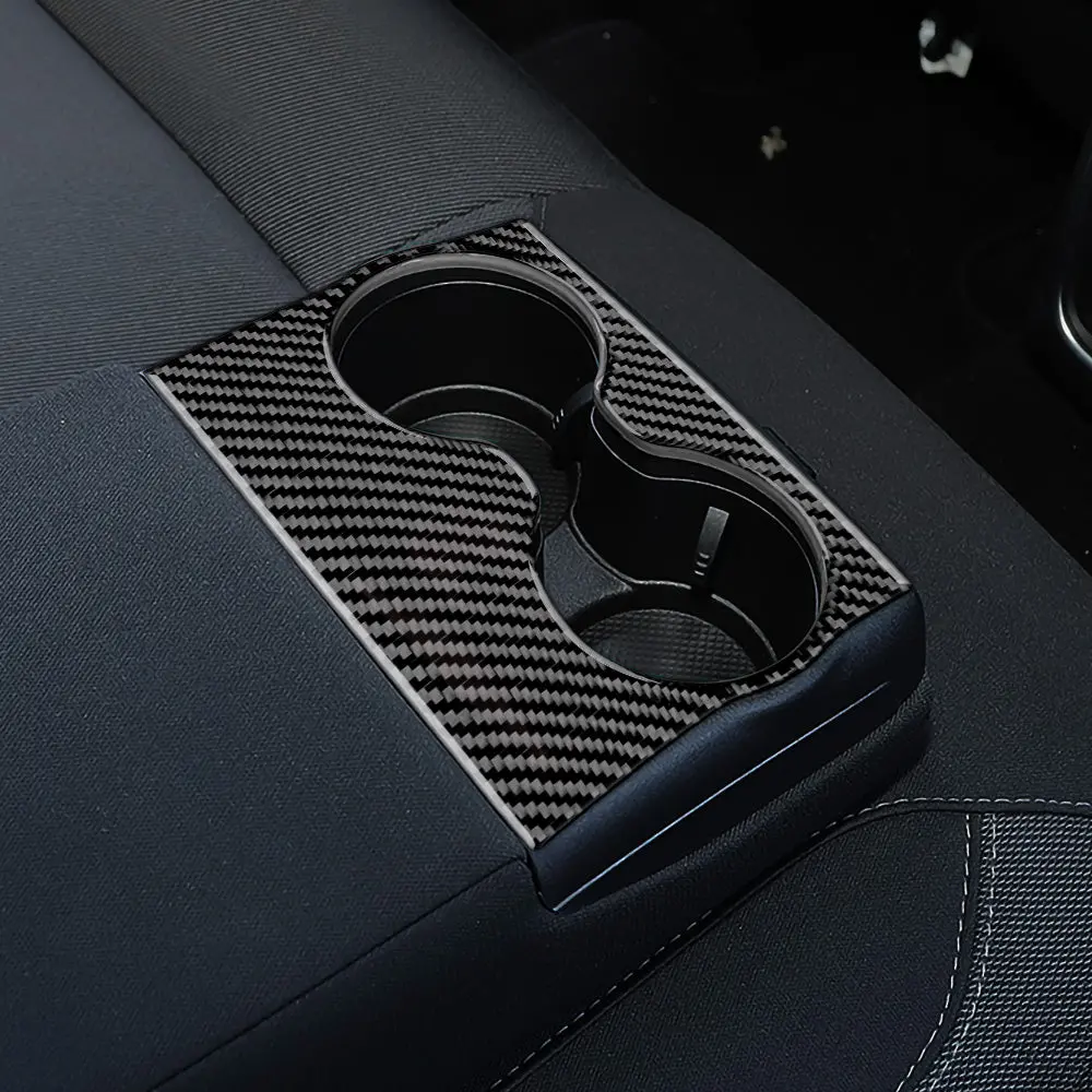 Dynacarbon™️ Carbon Fiber Rear Center Armrest Trim For Dodge Charger 2015-2023 1
