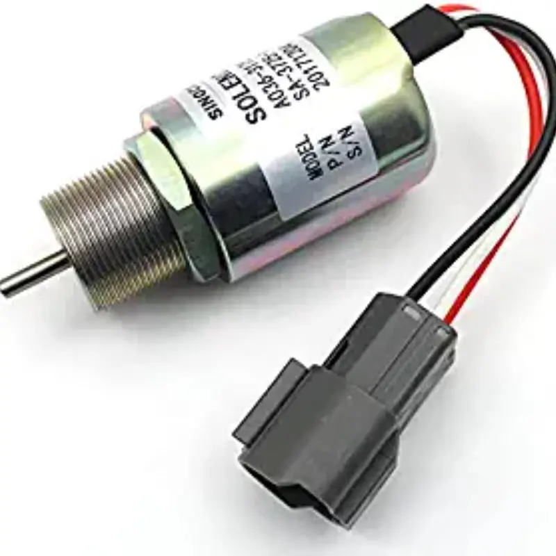 12V/24V Ao36-3175 Fuel Shutdown Solenoid Fits For Isuzu Excavator Engine 1