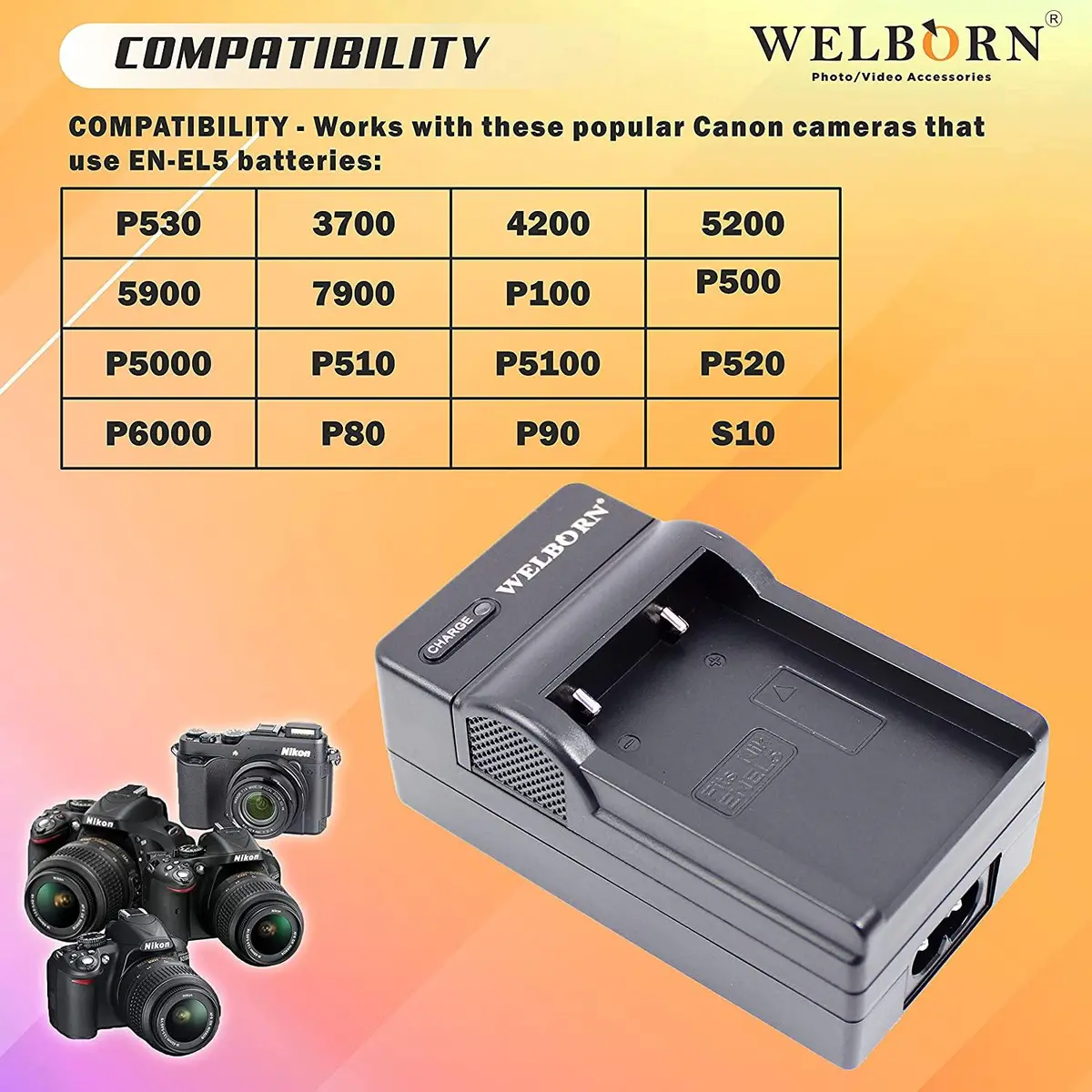 Camera Battery Charger For En-El5 Battery (6 Month Warranty) 2