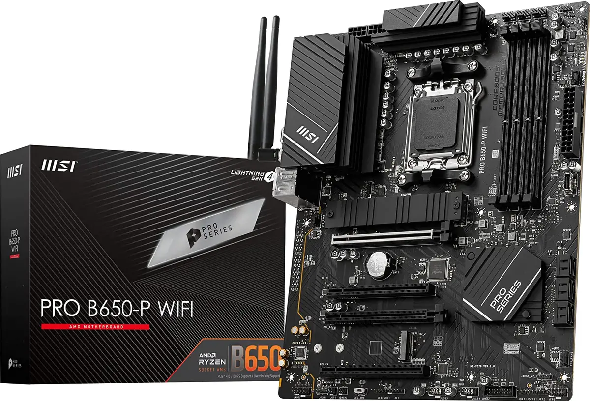 Msi Pro B650-P Wifi Motherboard Supports Amd Ryzen 7000 Series Desktop Processors Supports Ddr5 Memory 1