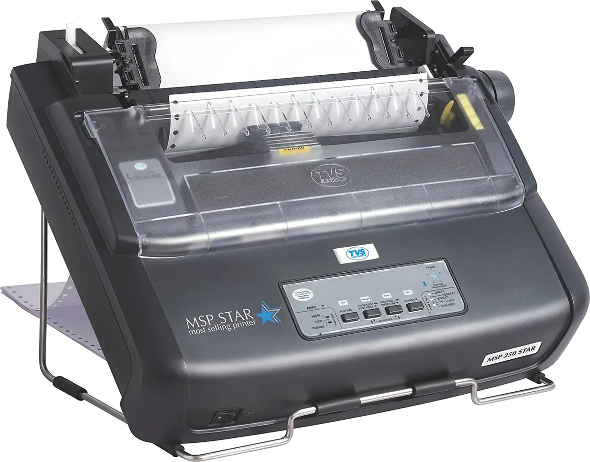 Tvs Msp 250 Monochrome Dot Matrix Printer 1