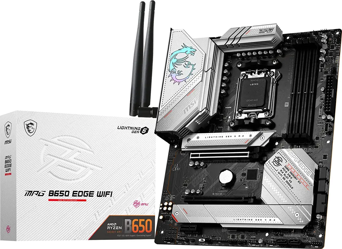 Msi Mpg B650 Edge Wifi Motherboard Supports Amd Ryzen 7000 Series Desktop Processors 1