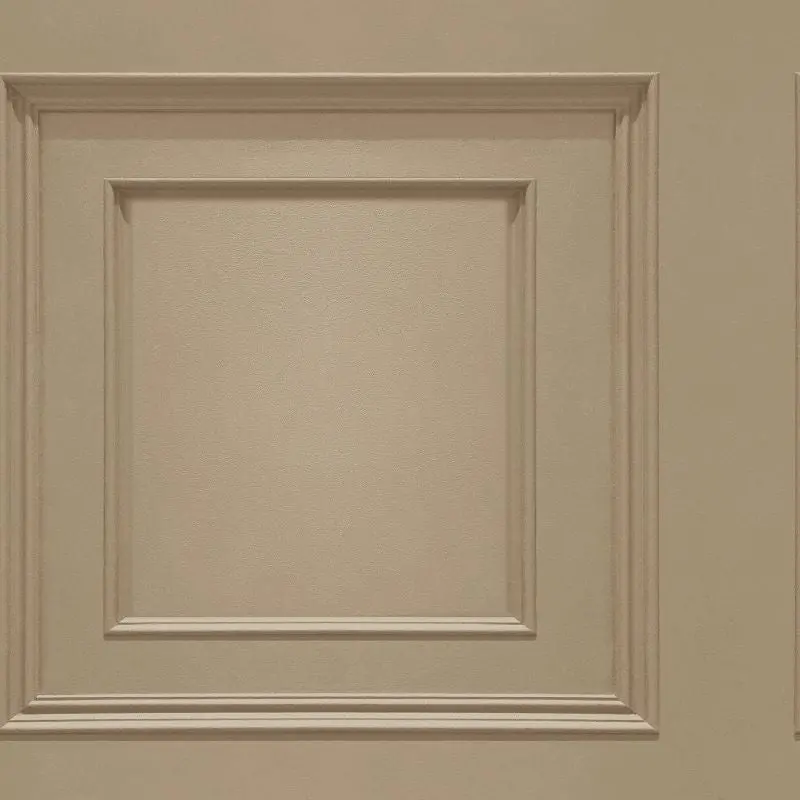 Oliana Wood Panel Effect Wallpaper Beige Sample 1