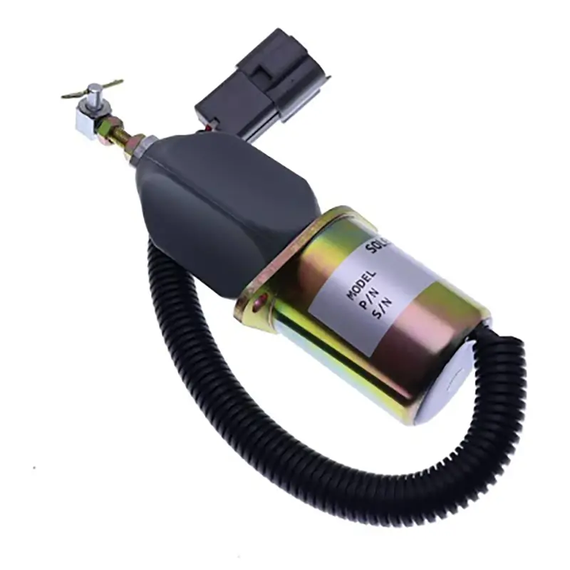 New 129953-77811 1751Es-12A3uc12b1s Sa-4673-S Fuel Solenoid For Hyundai R55-7 R60-5 Volvo Ec55 Ecr88 Yanmar Vio55 Vio75 Diesel Engine Spare Part 1
