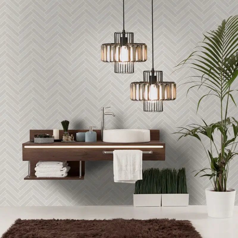Cerros Chevron Tile Stone Wallpaper 1
