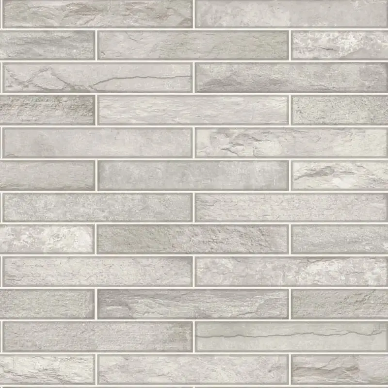 Talara Stone Tile Wallpaper - Dove Sample 1