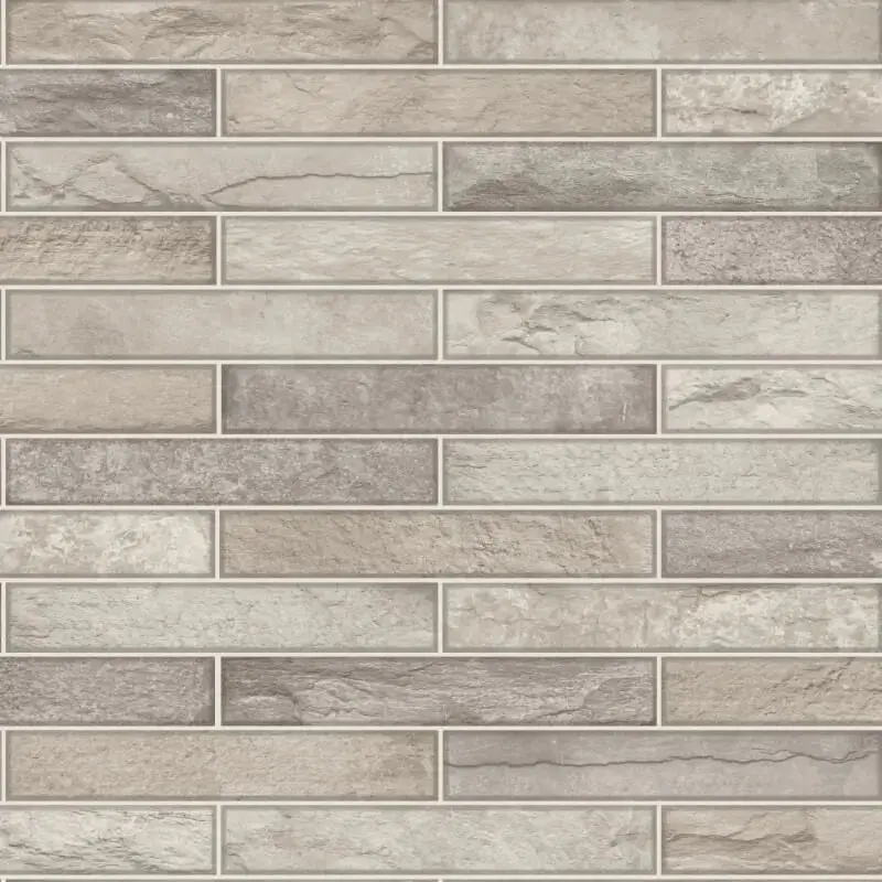 Talara Stone Tile Wallpaper - Beige Sample 1
