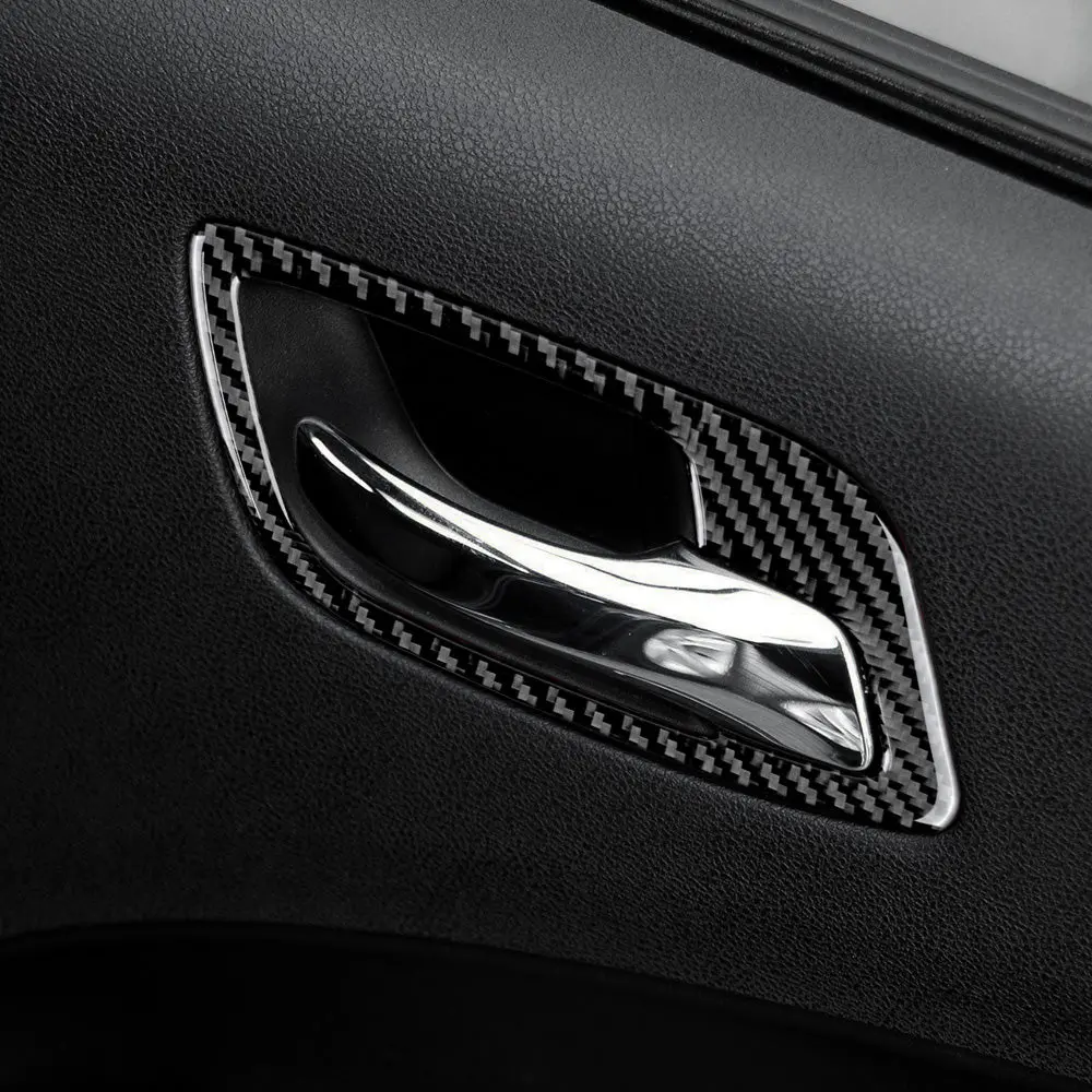 Dynacarbon™️ Carbon Fiber Door Handle Trim For Dodge Charger 2015-2023 1