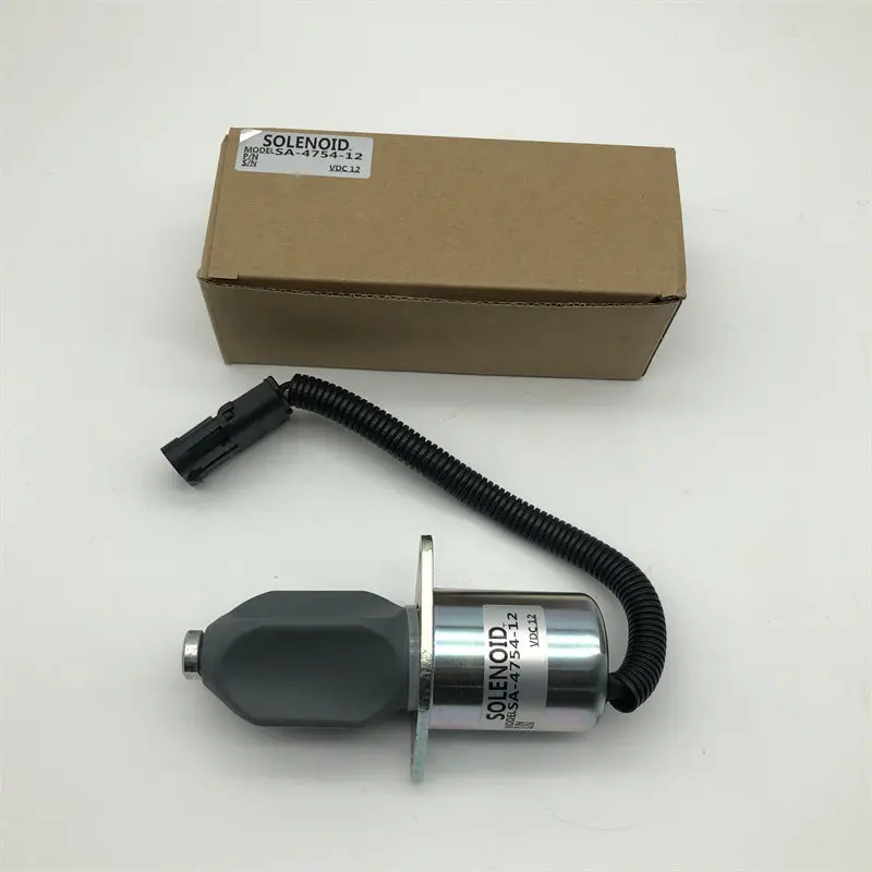 Diselmart 12V 3919422 Round Pin Fuel Shutoff Solenoid 2-1/2 For 5.9 8.3L Cummins 2