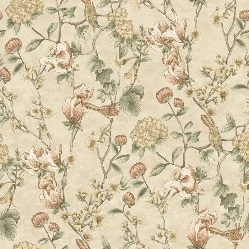 Nightingale Floral Trail Wallpaper 1