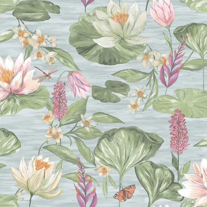 Water Lily Floral Wallpaper 1