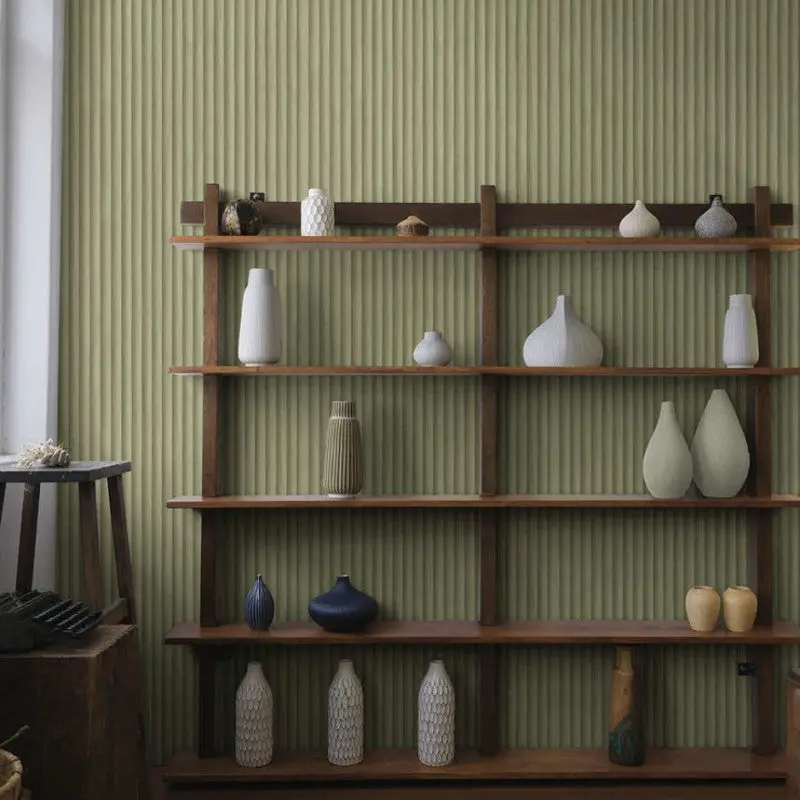 Teak Wood Panel Wallpaper 1
