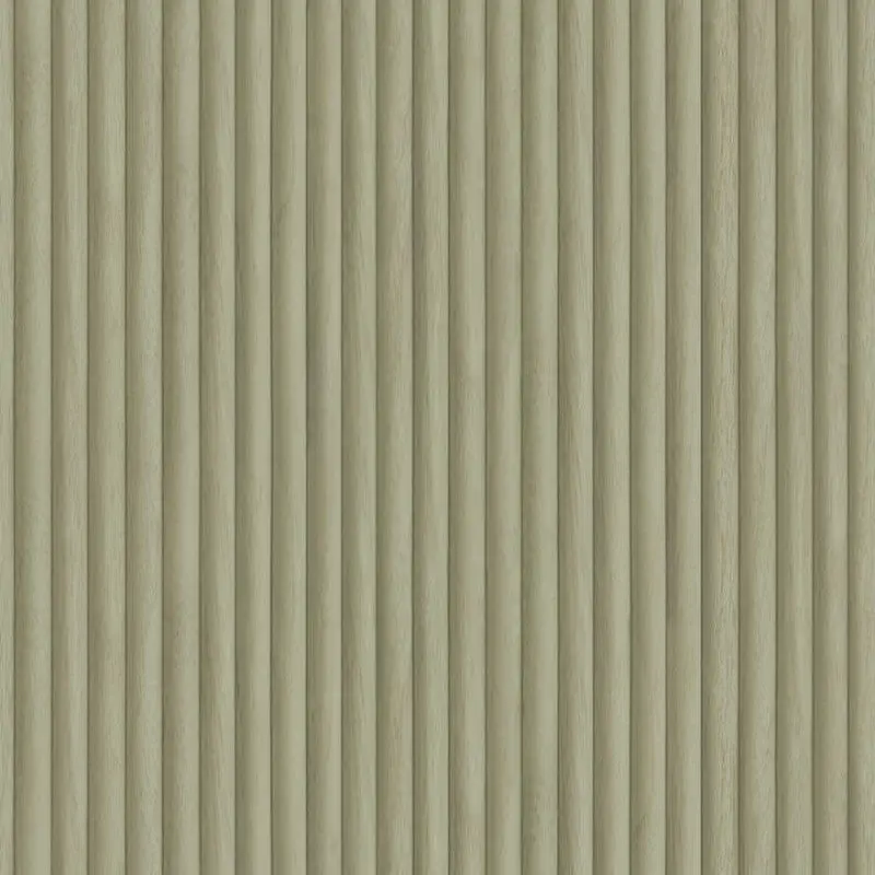 Teak Wood Panel Wallpaper Sample - Sage 1