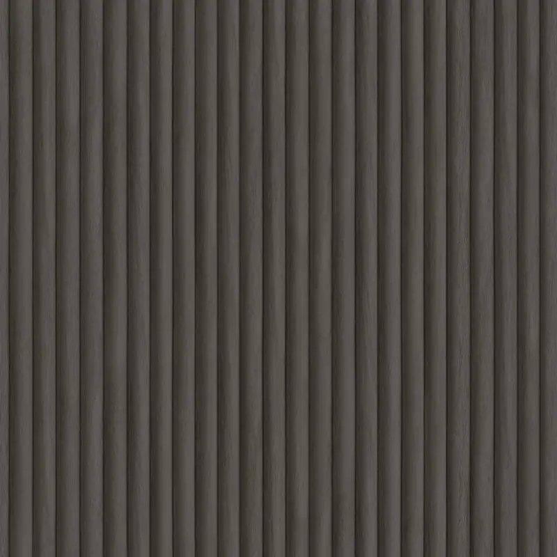 Teak Wood Panel Wallpaper Sample - Charcoal 1
