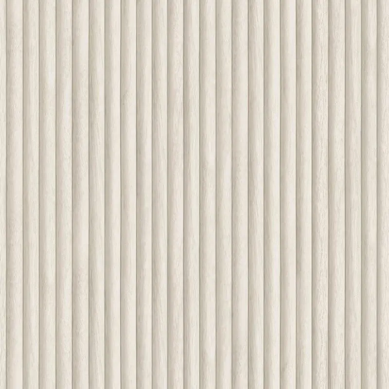 Teak Wood Panel Wallpaper Sample - Cream 1