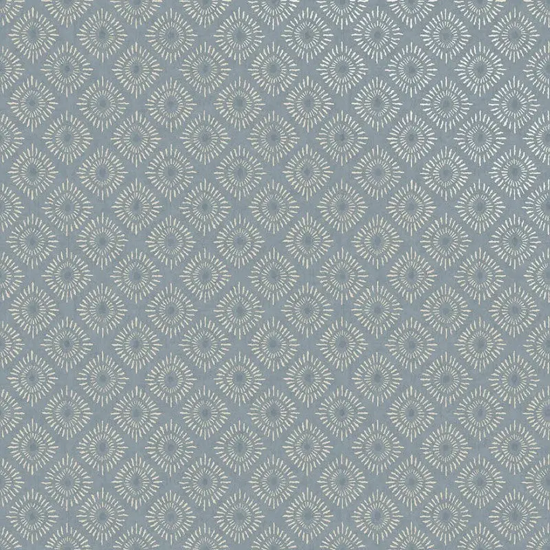 Sunstone Geometric Motif Wallpaper Sample - Blue 1