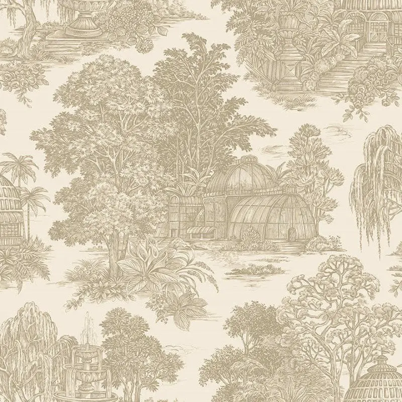 Blenheim Garden Vintage Wallpaper Sample - Cream 1