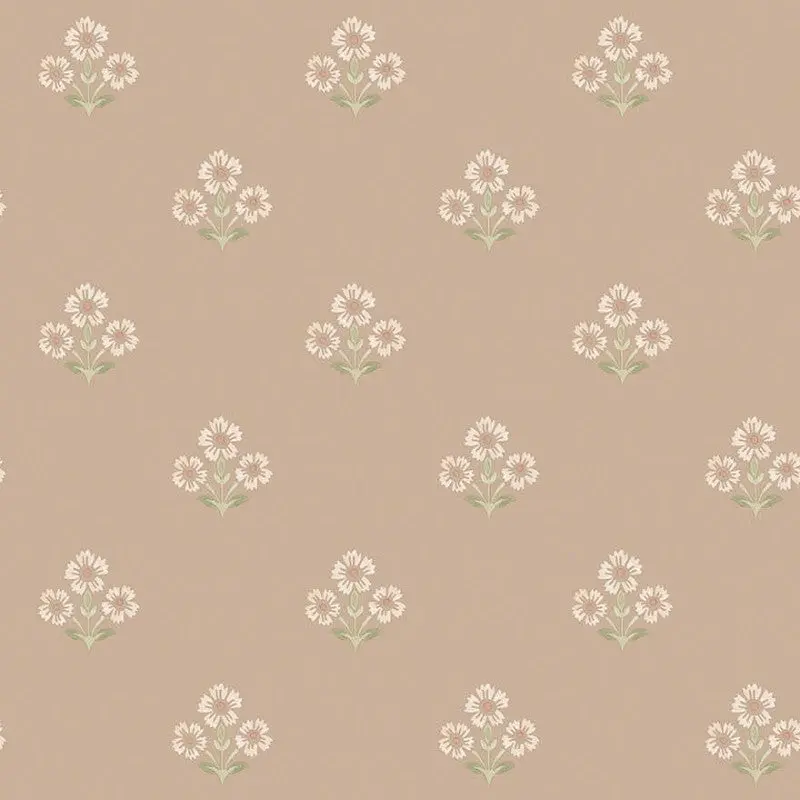 Isadora Floral Motif Wallpaper Sample - Plaster 1