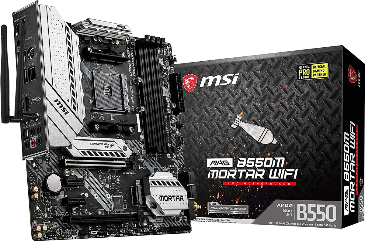 Msi Mag B550m Mortar Max Wifi Motherboard  3Rd Gen Amd Ryzen Processors And Future Amd Ryzen Processors With Bios Update 1