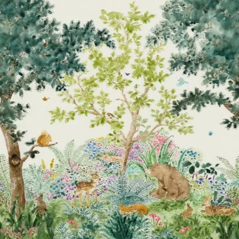 Forest Friends Woodland Mural Wallpaper 1