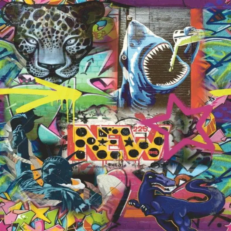 Kids Graffiti Wallpaper Mural 1