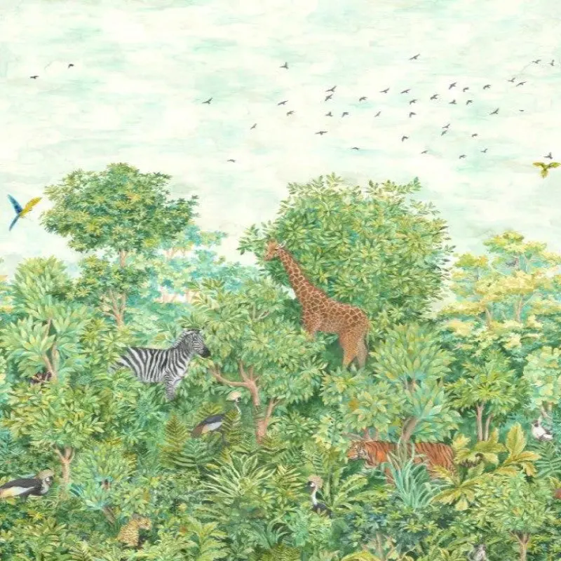 Into The Wild Jungle Wallpaper Mural 1