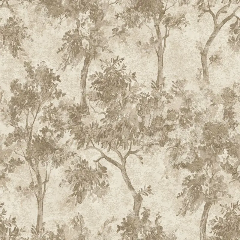 Tipu Tree Wallpaper Taupe Sample 1