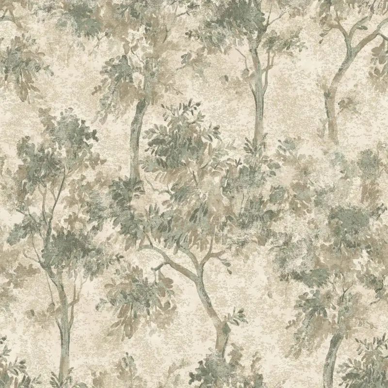 Tipu Tree Wallpaper Emerald Green Sample 1