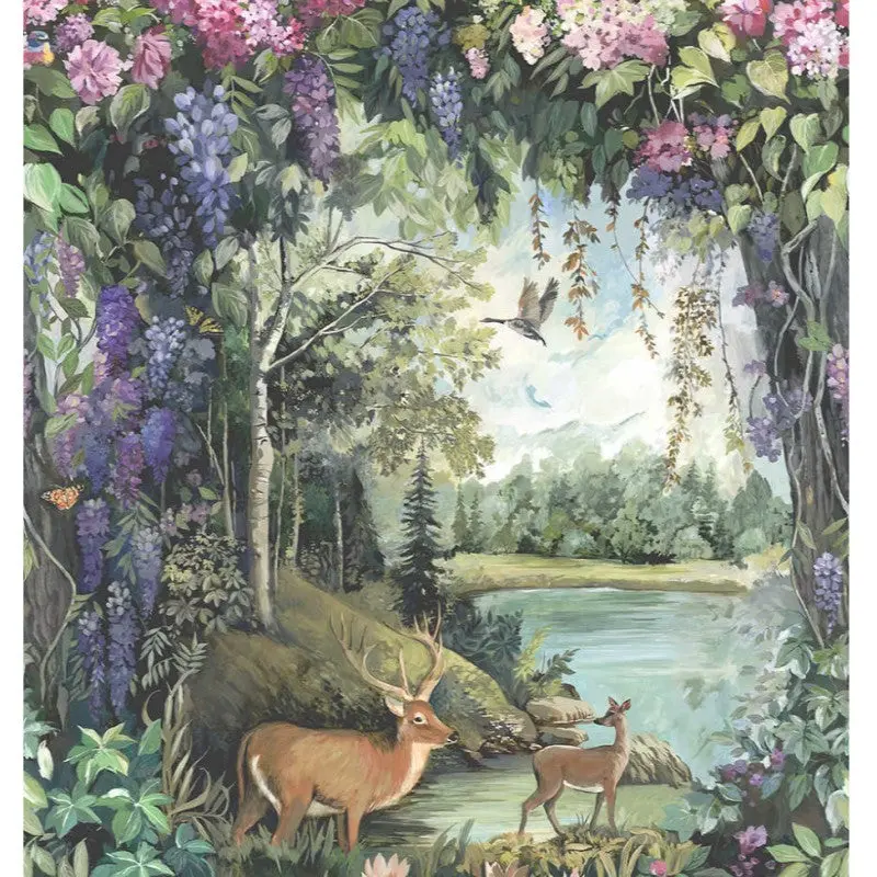Thistledown Woodland Mural Wallpaper 1