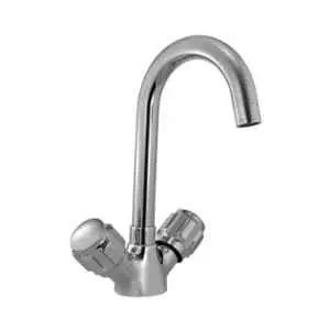 Essco Delux Brass Chrome Finish Swinging Casted Spout Sink Mixer, Dlx-Chr-527S 1