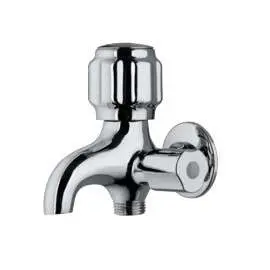 Essco Delux Two Way Bib Cock Faucet With Wall Flange Dlx-Chr-512Ankn 1