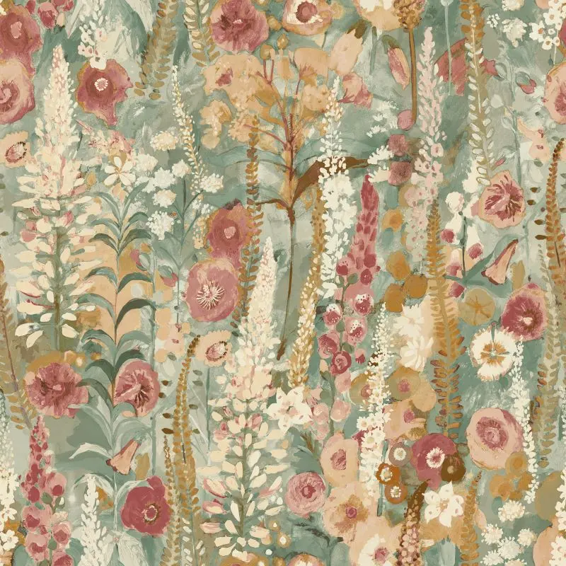 Delphinium Floral Forest Wallpaper 1