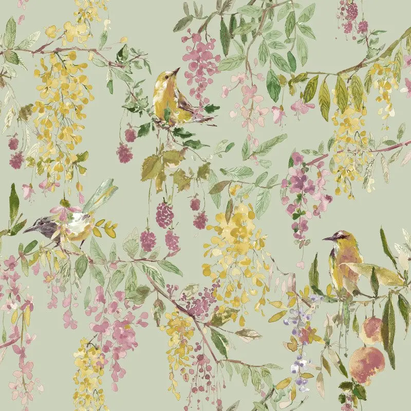 Blackberry Trail Floral Wallpaper 2