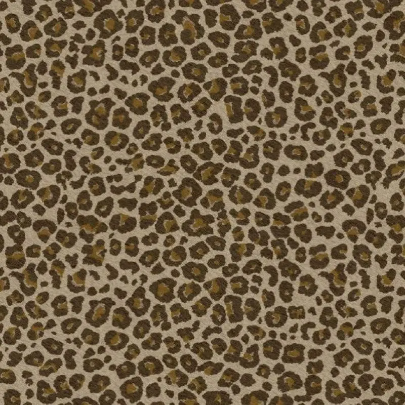 Paul Moneypenny Leopard Print Wallpaper - Chocolate & Gold Sample 1