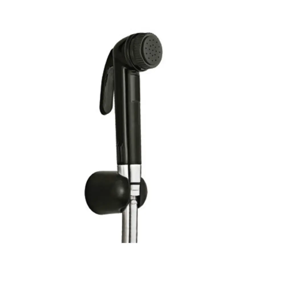 Essco Allied Hand Shower (Health Faucet) (Abs Body) With 1 Meter Long Easy Flex Tube In Chrome Finish & Wall Hook Ale-Blk-585 1