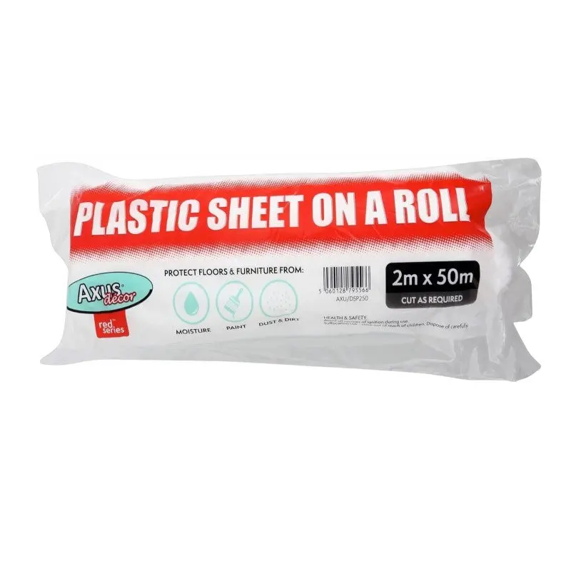 Axus Plastic Sheet Roll (Red Series) 2M X 50M 1