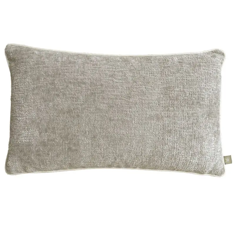 Belgravia Luxe Wave Chenille Grey Cushion 50X30cm 1